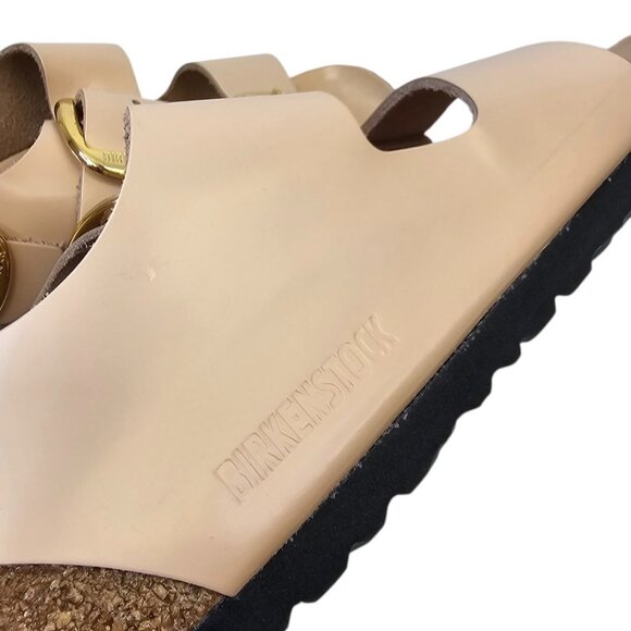 Birkenstock Milano Big Buckle High Shine Sandals, Leather, Light Sand, Size 36/5 - Picture 5 of 9